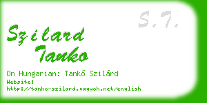 szilard tanko business card