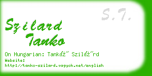 szilard tanko business card